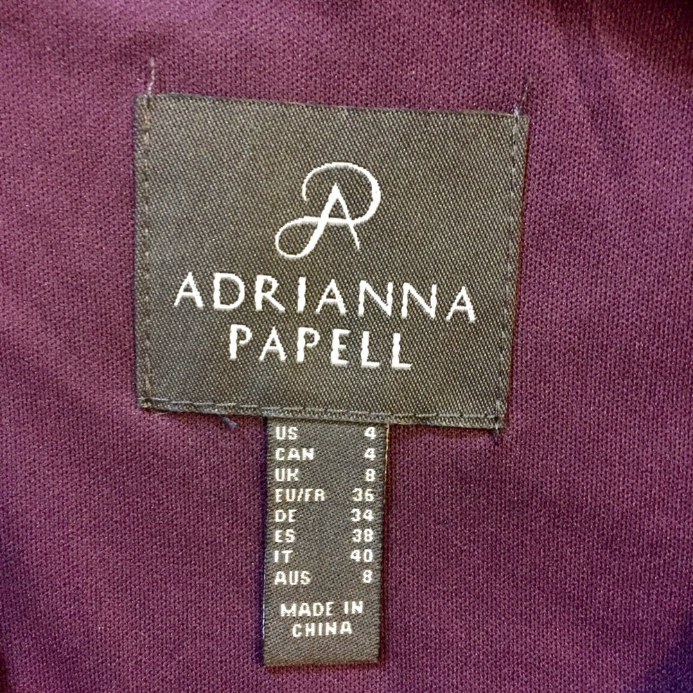 Adrianna Papell Illusion Neckline Cap Sleeve Dress - Picture 10 of 10